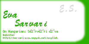 eva sarvari business card